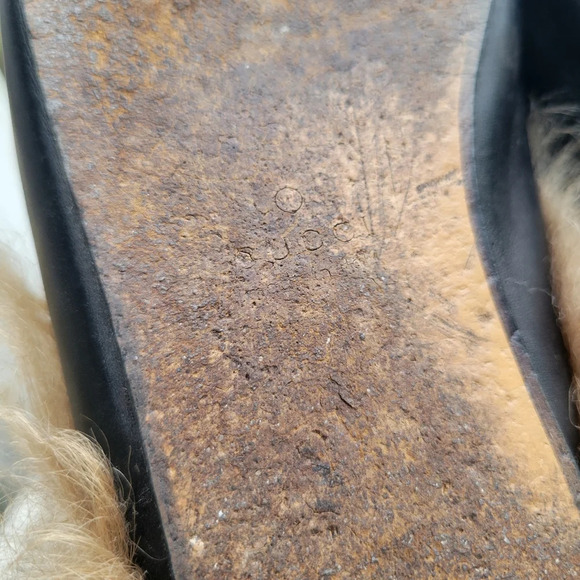 Gucci Gucci Princetown, Fur-lined Velvet Slippers, Black  Gucci Women’s Princetown Fur-Lined Leather Slipper Slides Black, Size 37